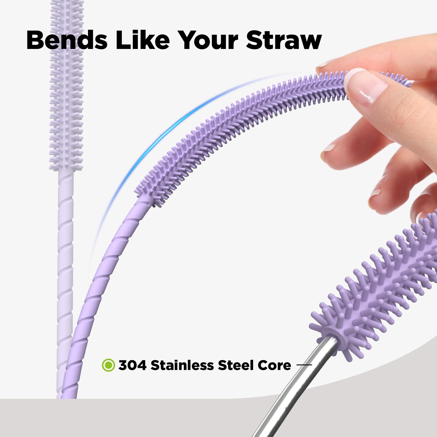 Silicone Straw Cleaner Brush (2 Count)