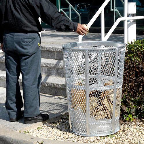 48 Gallon Outdoor Metal Trash Container