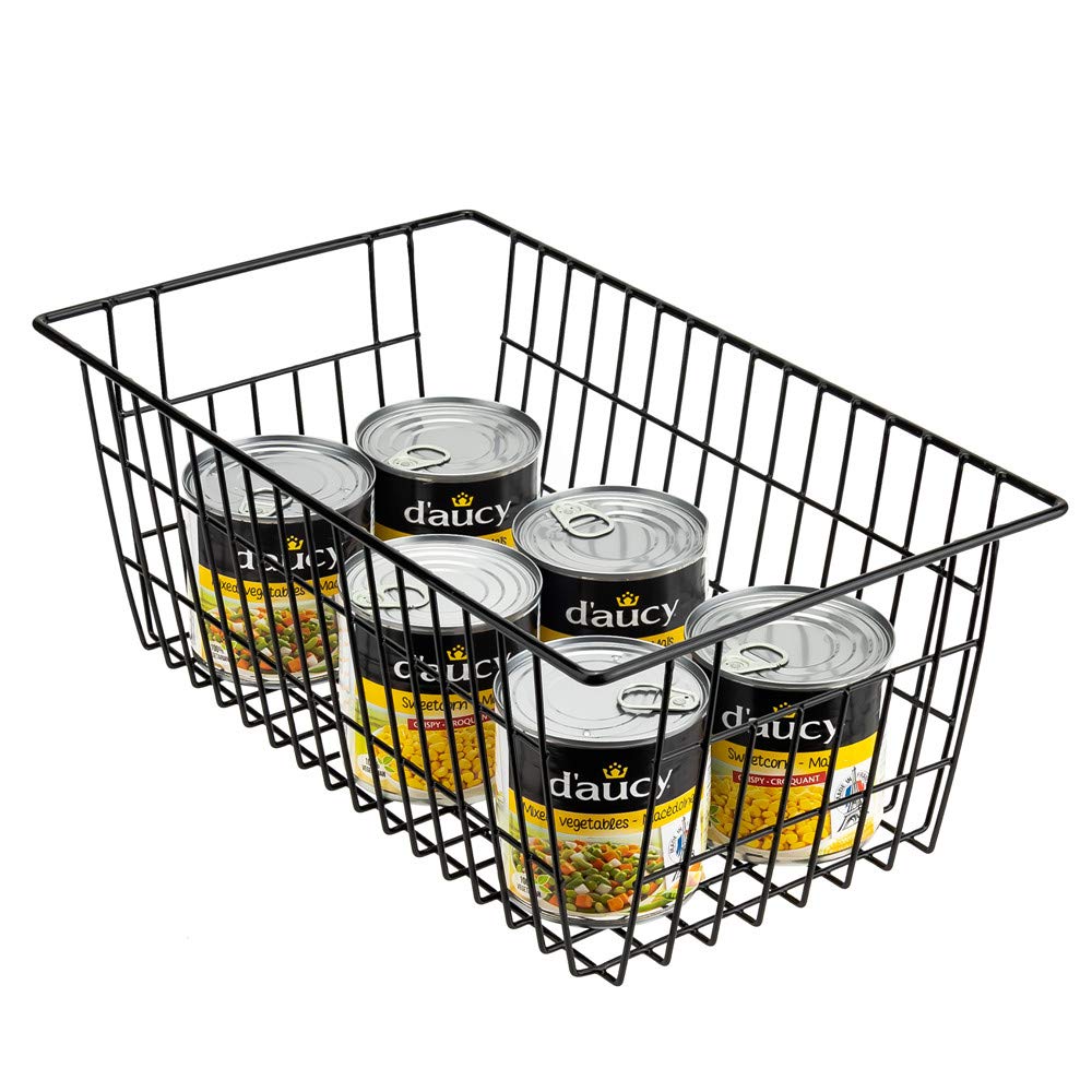 Wire Storage Baskets Freezer Baskets Farmhouse Organizer Storage Bins Large Organizer Bins for Storage (6 Count)