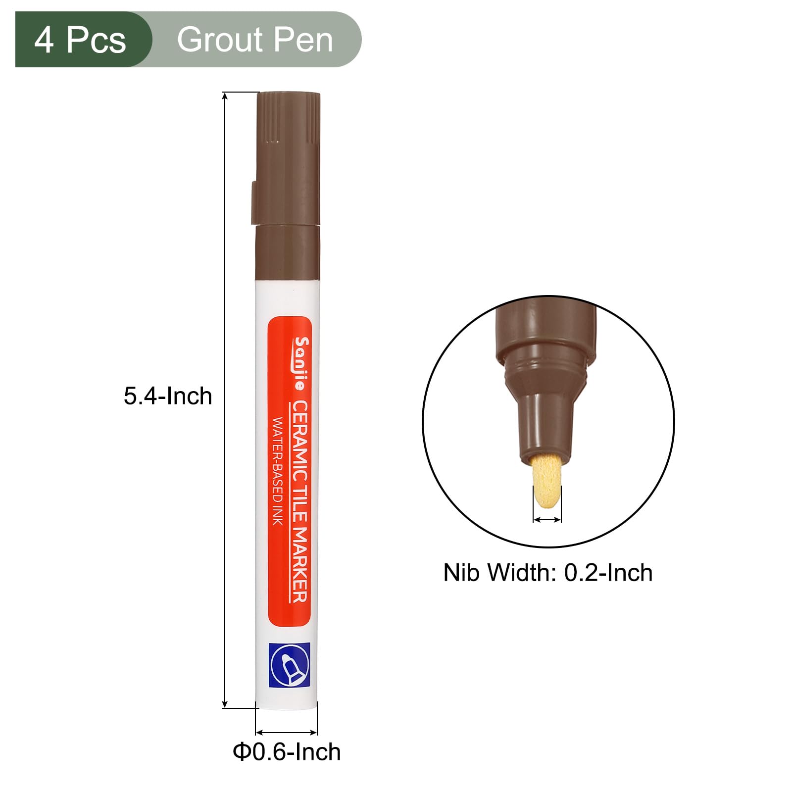 4 Pcs Grout Paint Pen