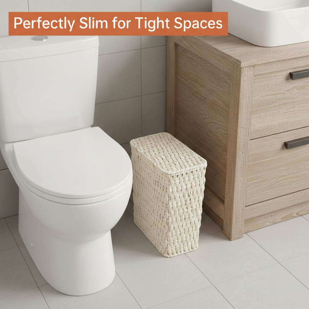 3 Gallon Paper Rope Bathroom Trash Can