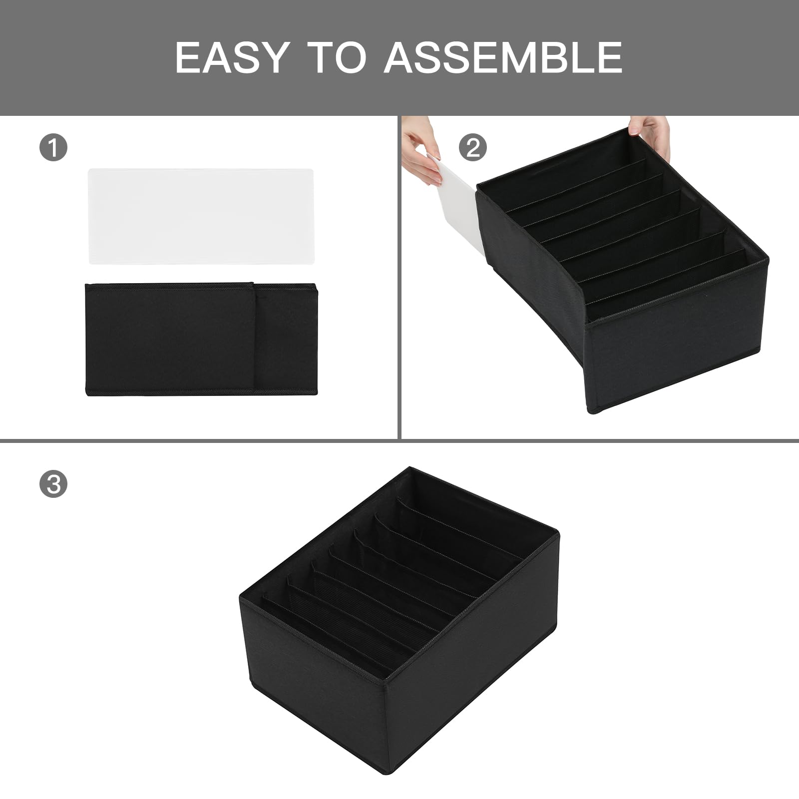 4 Pack Drawer Organizers for Clothing (4 Count)