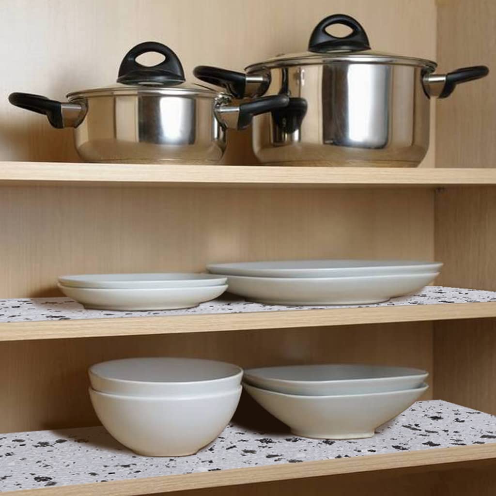Shelf Liner 12" W x 120" L Kitchen Cabinets Liner Non Adhesive Kitchen Drawer Liner (10 Sq Ft)