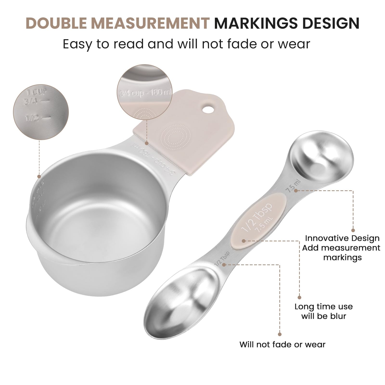 Magnetic Measuring Cups and Spoons Set (16 Count)
