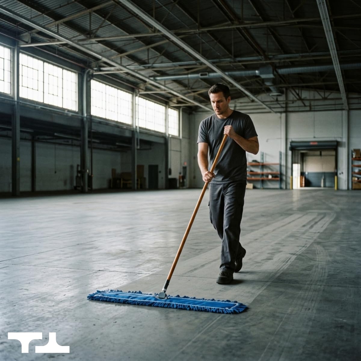 36 Inch Blue Commercial Dust Mop & Floor Sweeper