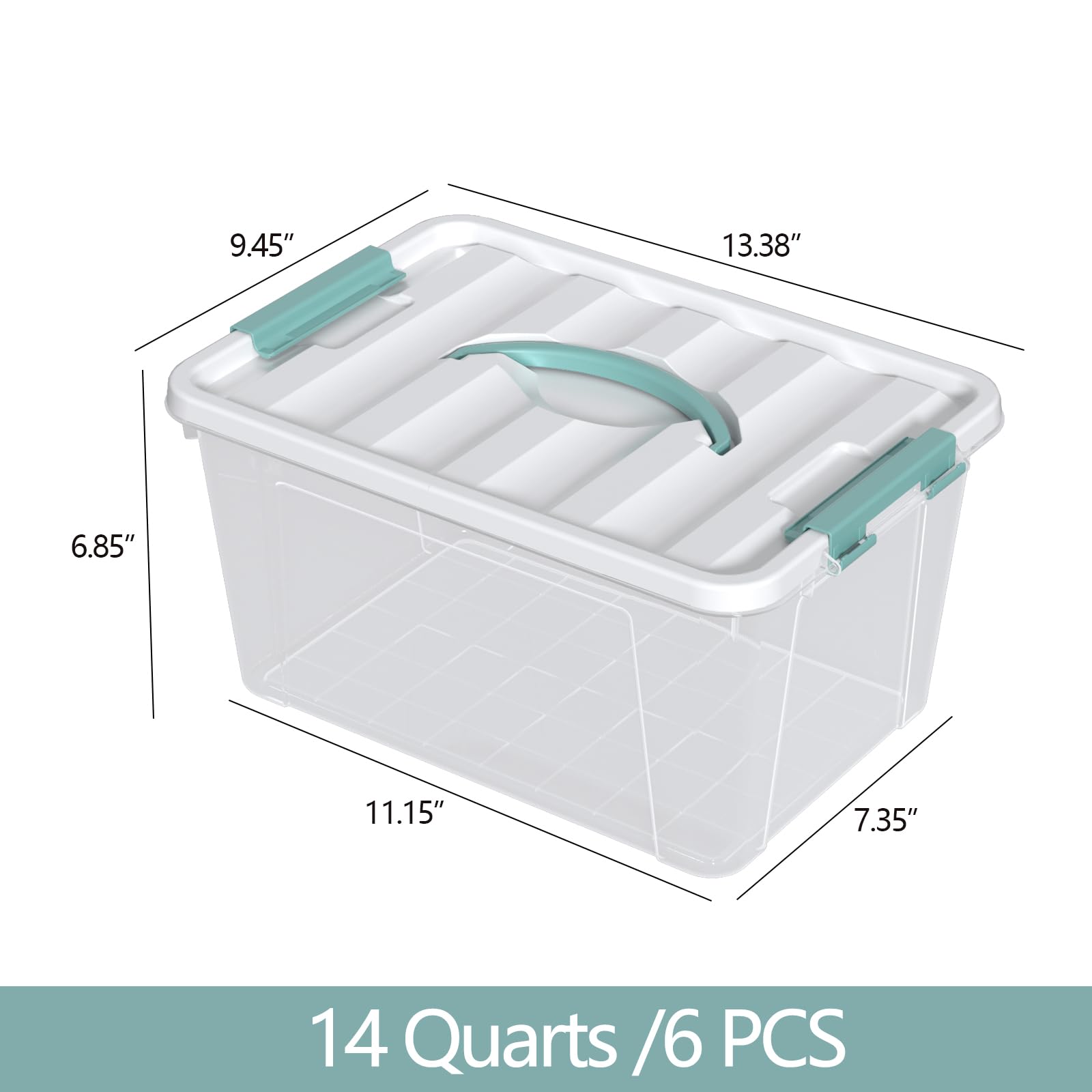 14 Qt Storage Bin with Lid (6 Count)