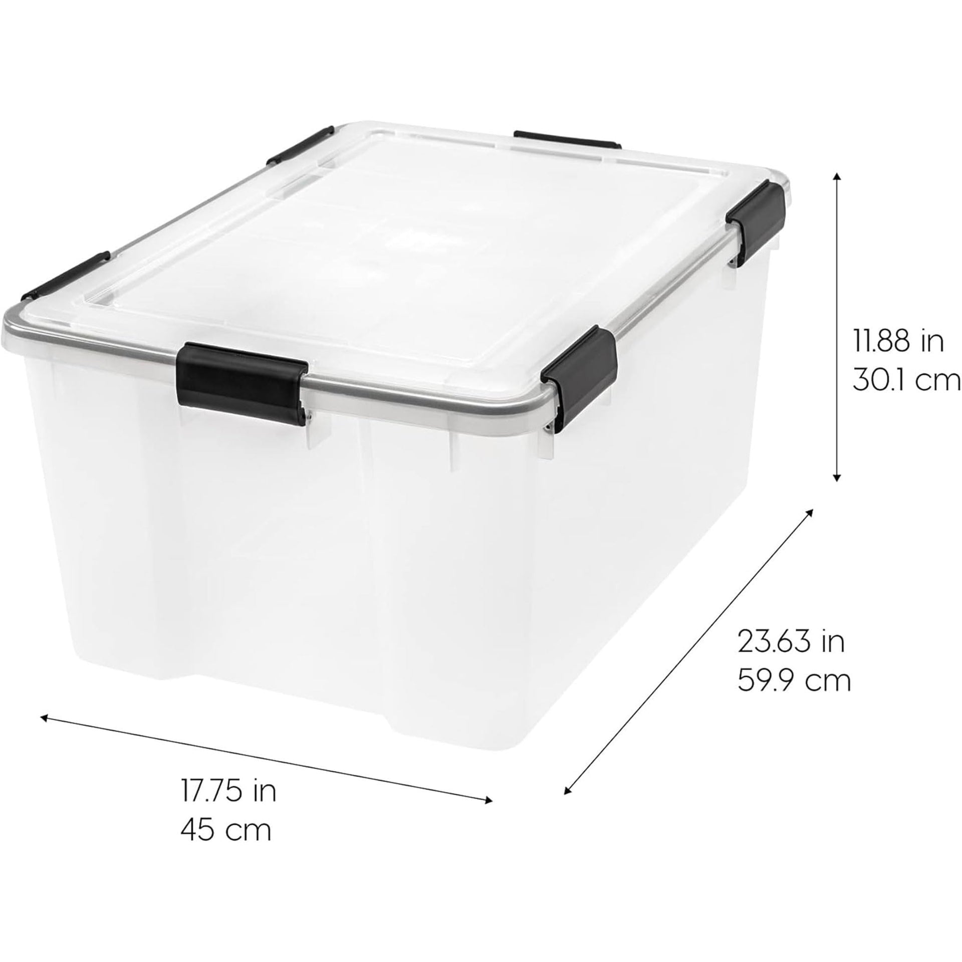 8 Pack WeatherPro 62.8 Quart Stackable Storage Tote Bins (8 Count)