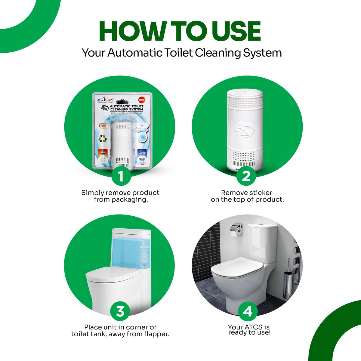 Patented Automatic Toilet Bowl Cleaner System