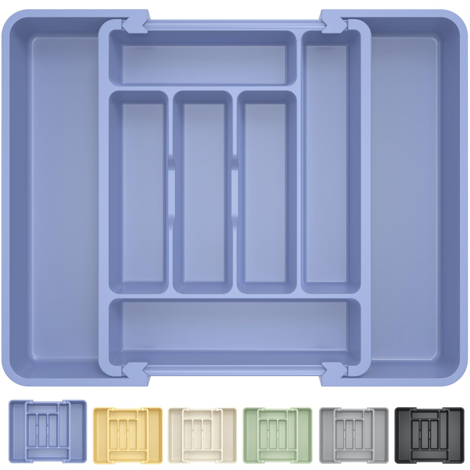 Large Silverware Organizer for Kitchen Drawer & Utensils