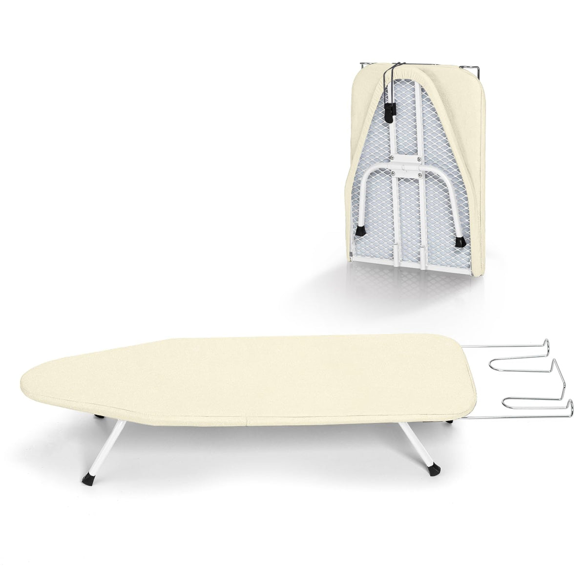 Mini Ironing Board with Iron Rest 32"x12" Ivory