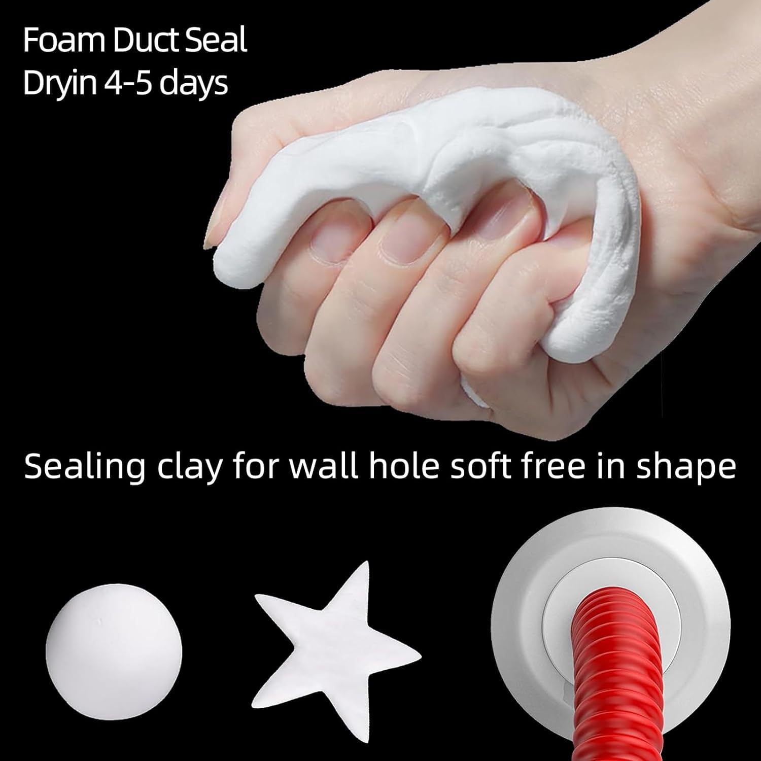 20Pack Waterproof Duct Seal Clay for Wall Hole Repair Quick Mending Putty (20 Count)