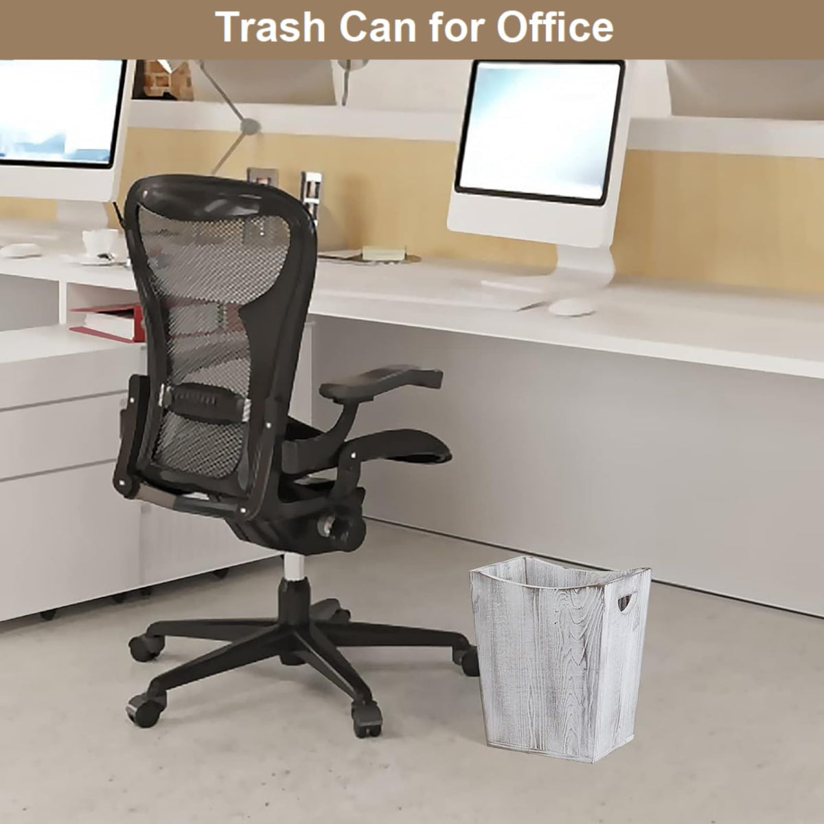 Wood Trash Can