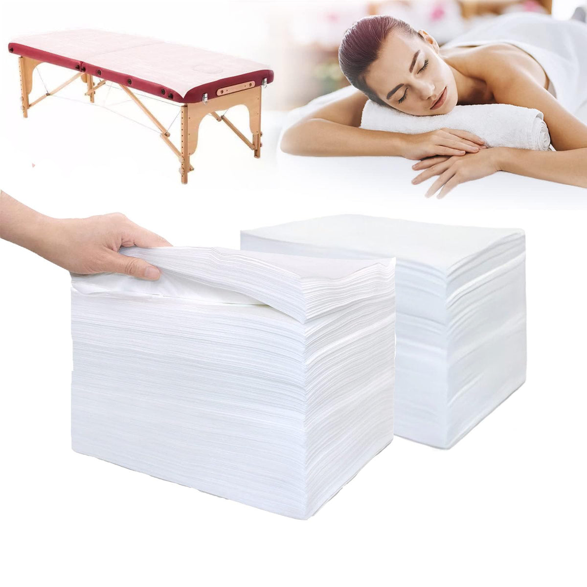 200Pcs Disposable Massage Table Sheets 31.5" x 71" Non (200 Count)