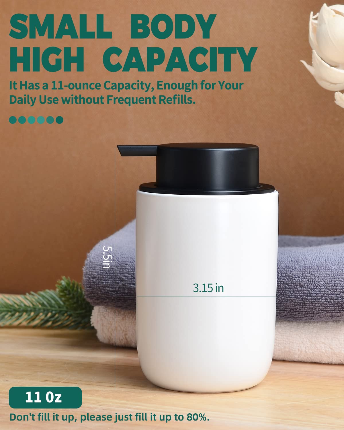 BosilunLlife Lotion Pump Dispenser for Bathroom Lotion Hand Pump Dispenser