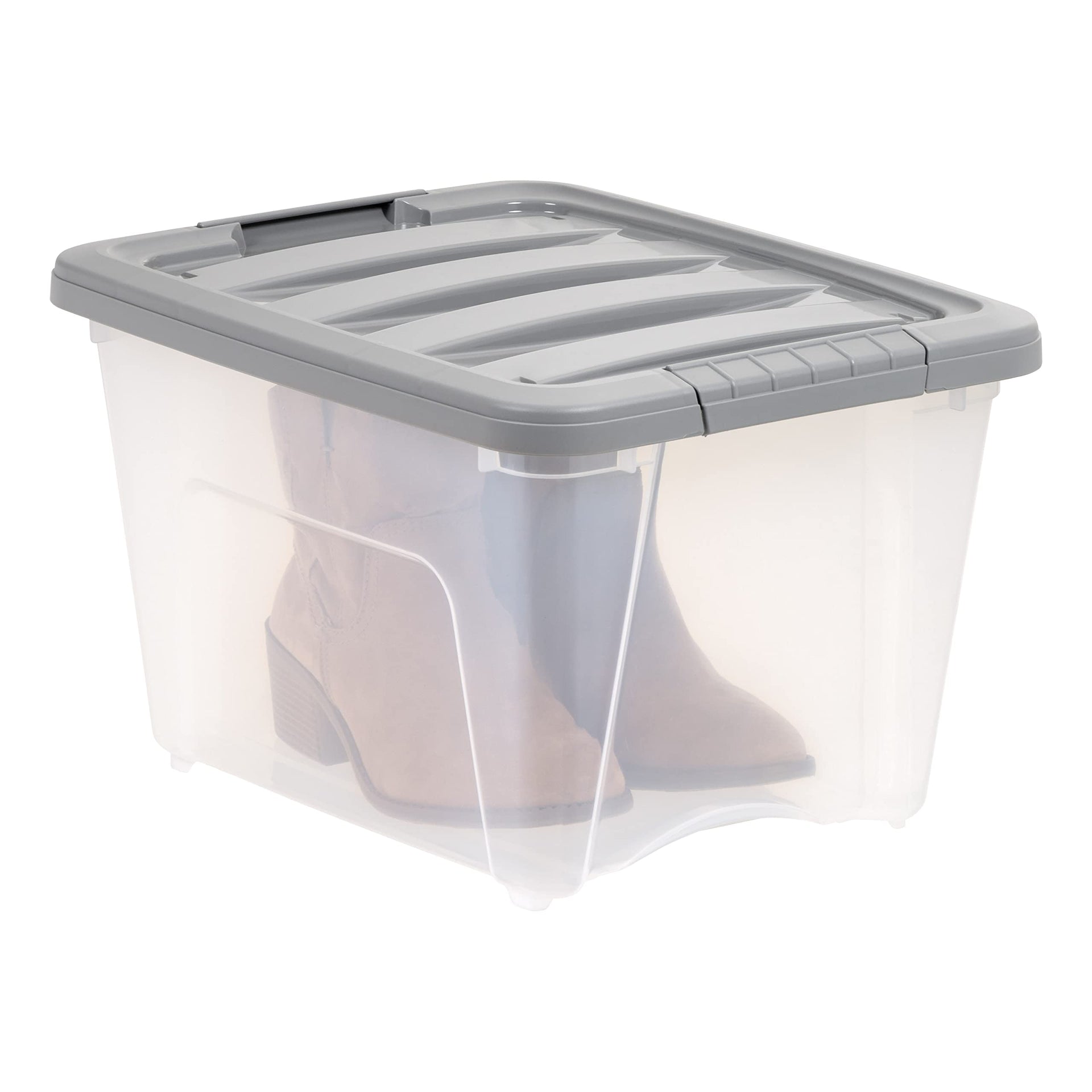 Plastic Storage Containers with Secure Latching Lids (6 Count)