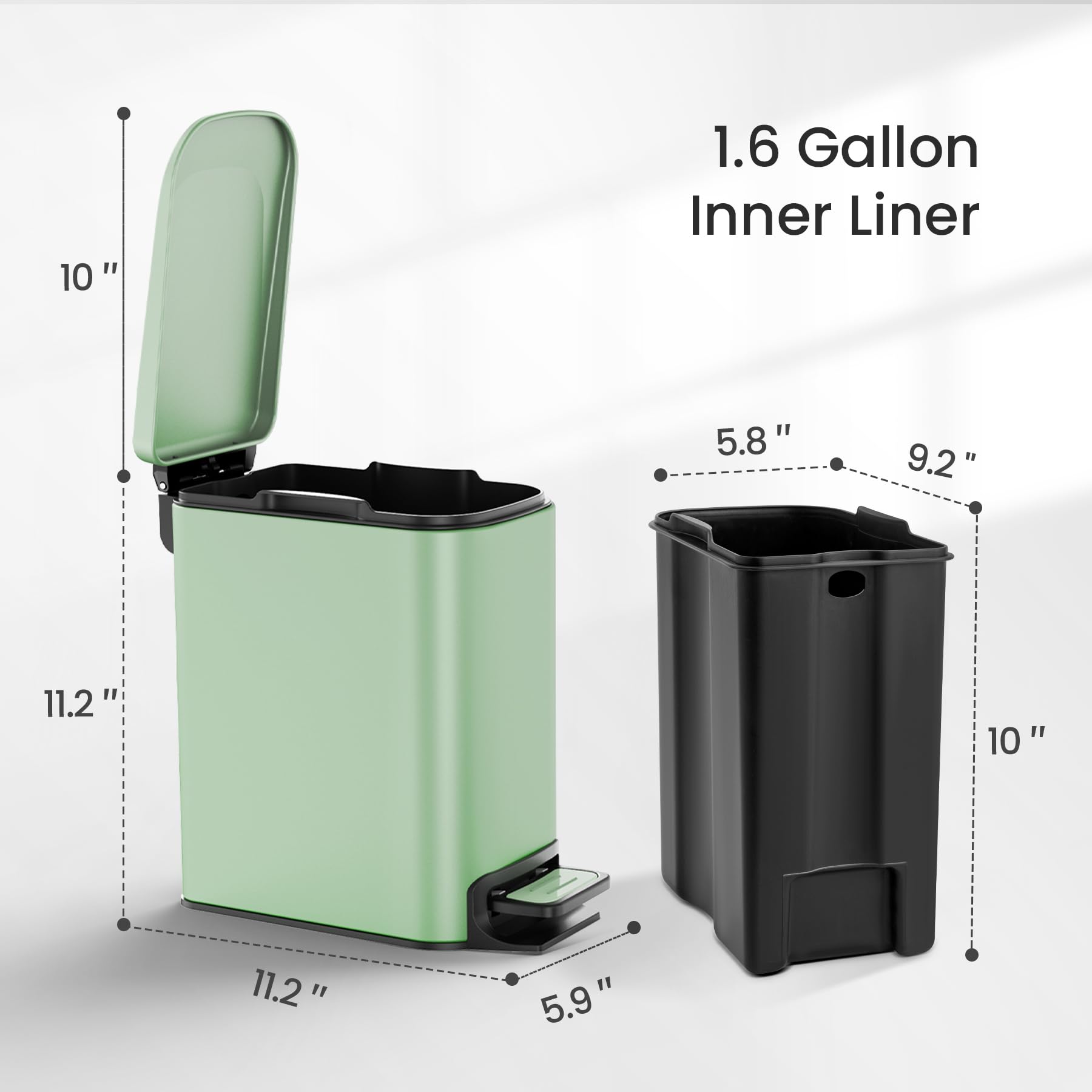 Small Bathroom Trash Can with Lid