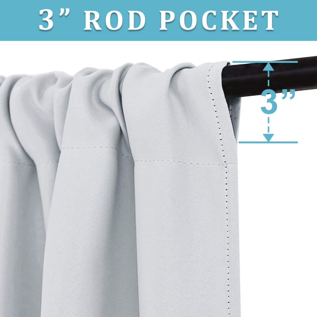 Extra Wide Curtains for Bedroom Living Dining Room 63 inches Long (2 Count)