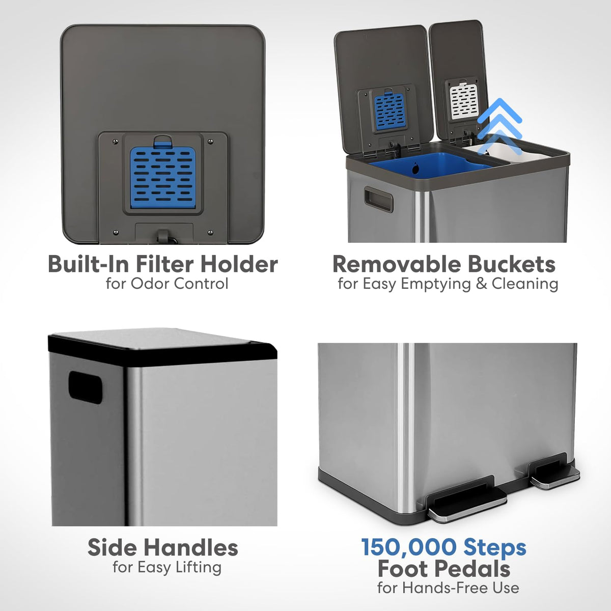 60 Liter 16 Gallon Rectangular Hands