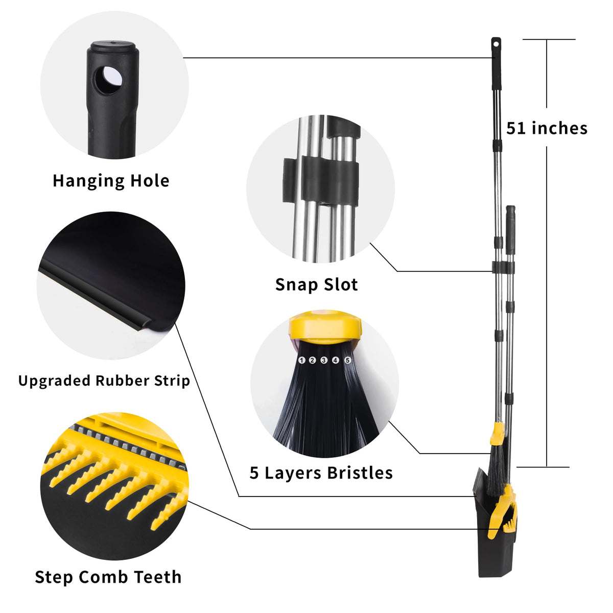 Broom and Dustpan Set for Home