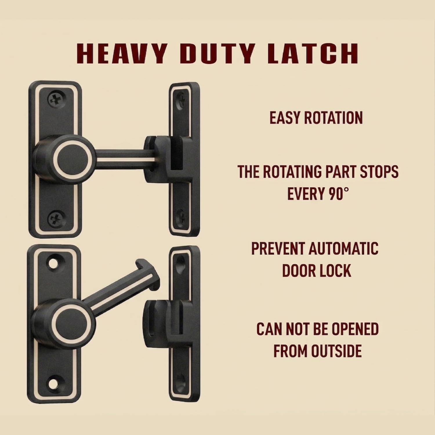 Barn Door Privacy Latch