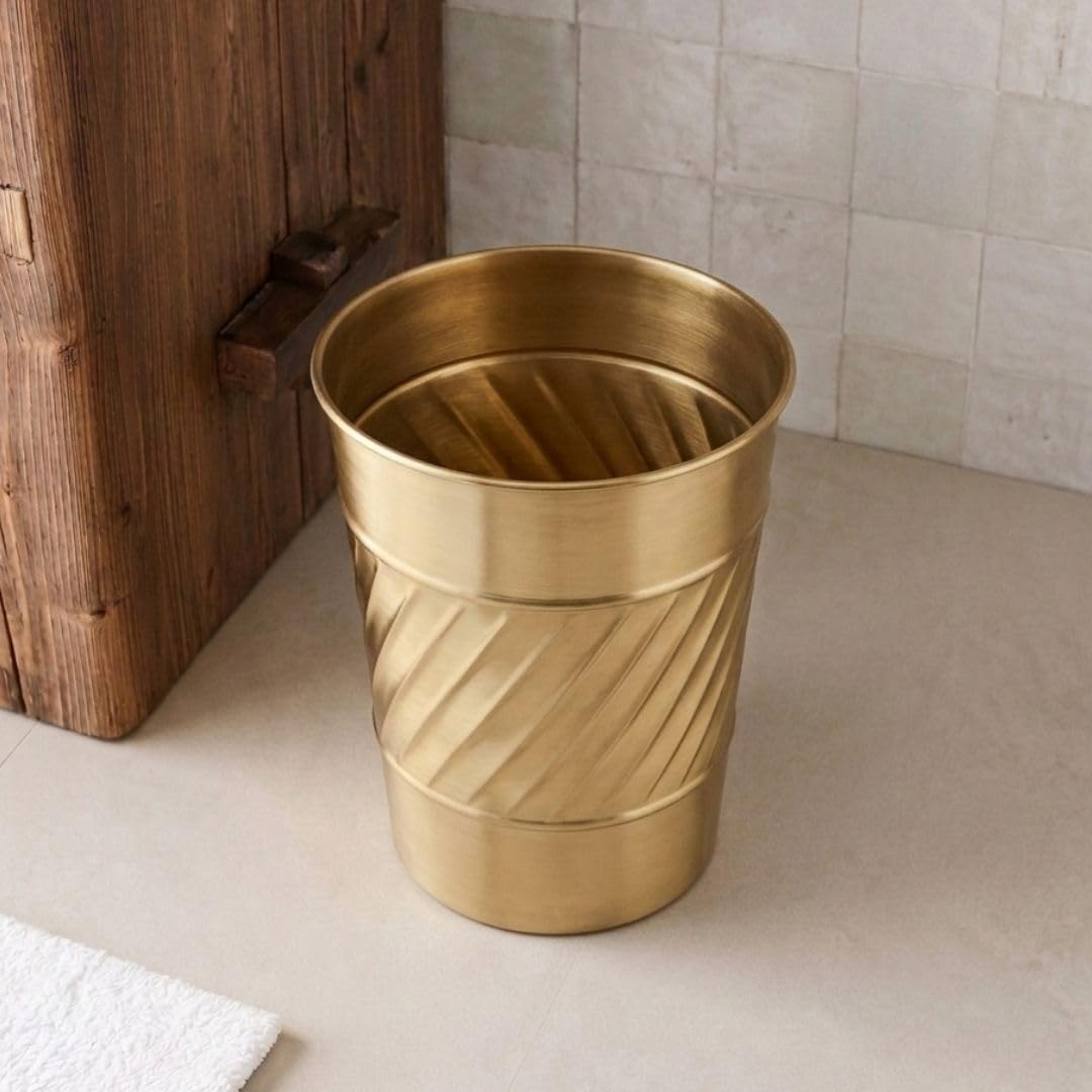 Metal Bathroom Trash Can