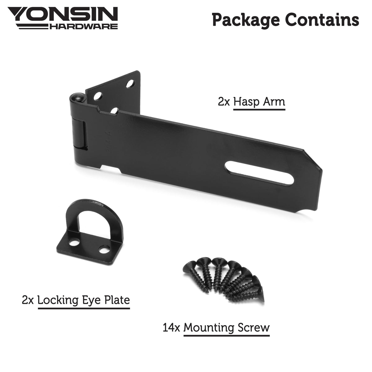 5" Door Padlock Safety Hasp Latch 2 Pcs
