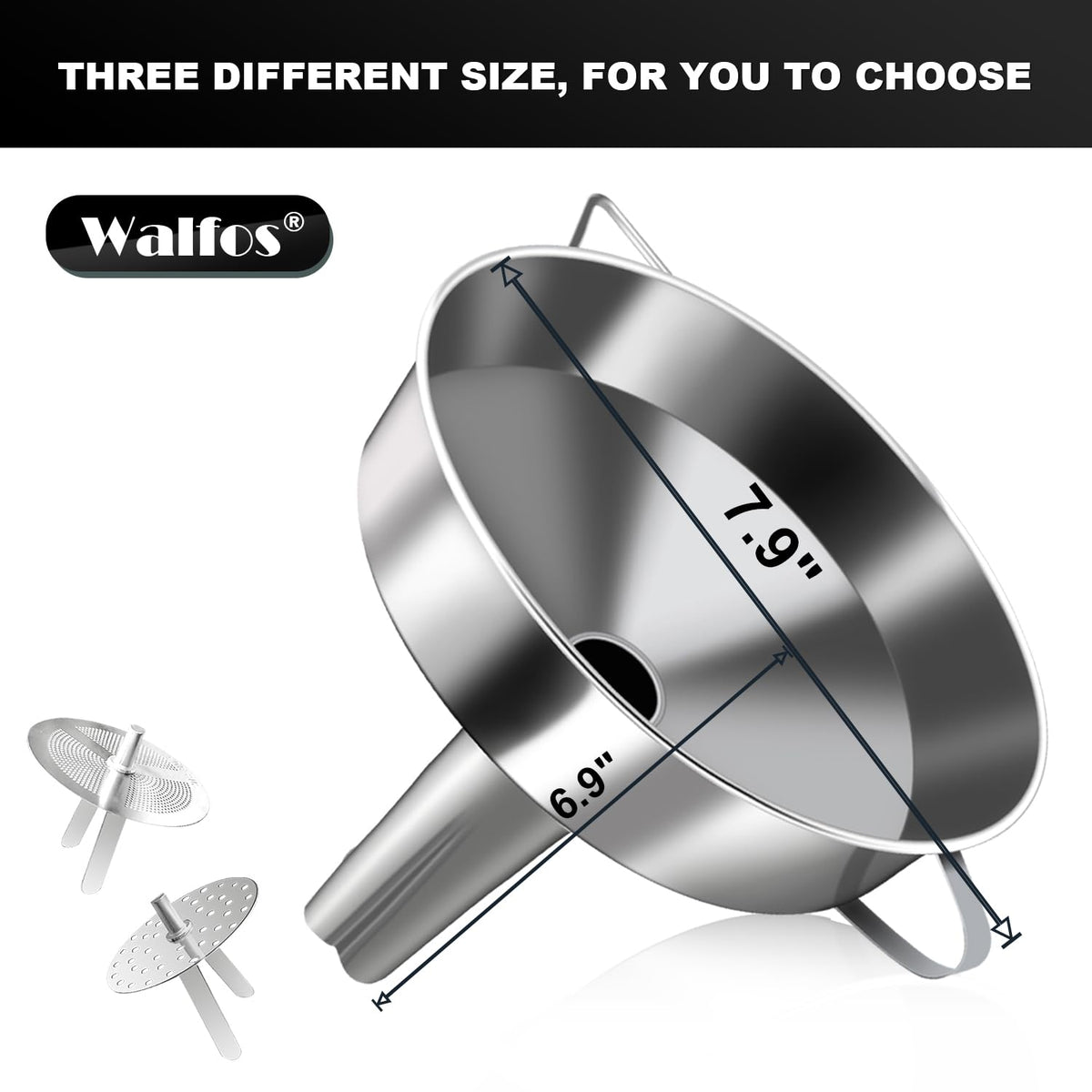 Extra Large Stainless Steel Funnel with Venting Slot