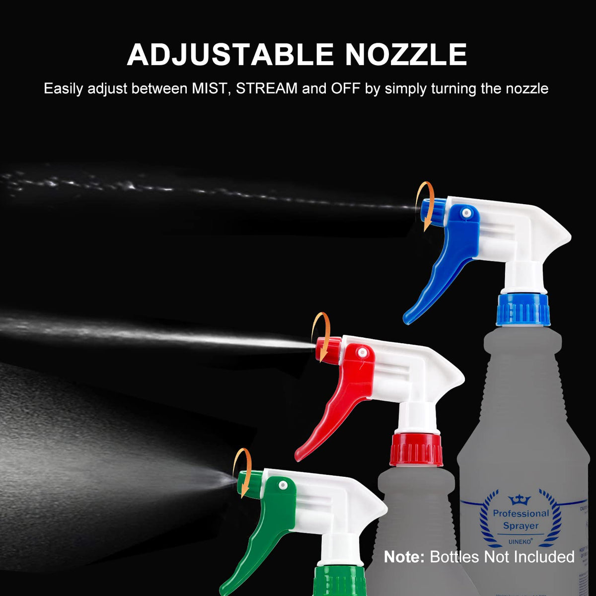 6 Pack Universal Spray Bottle Replacement Nozzle (6 Count)