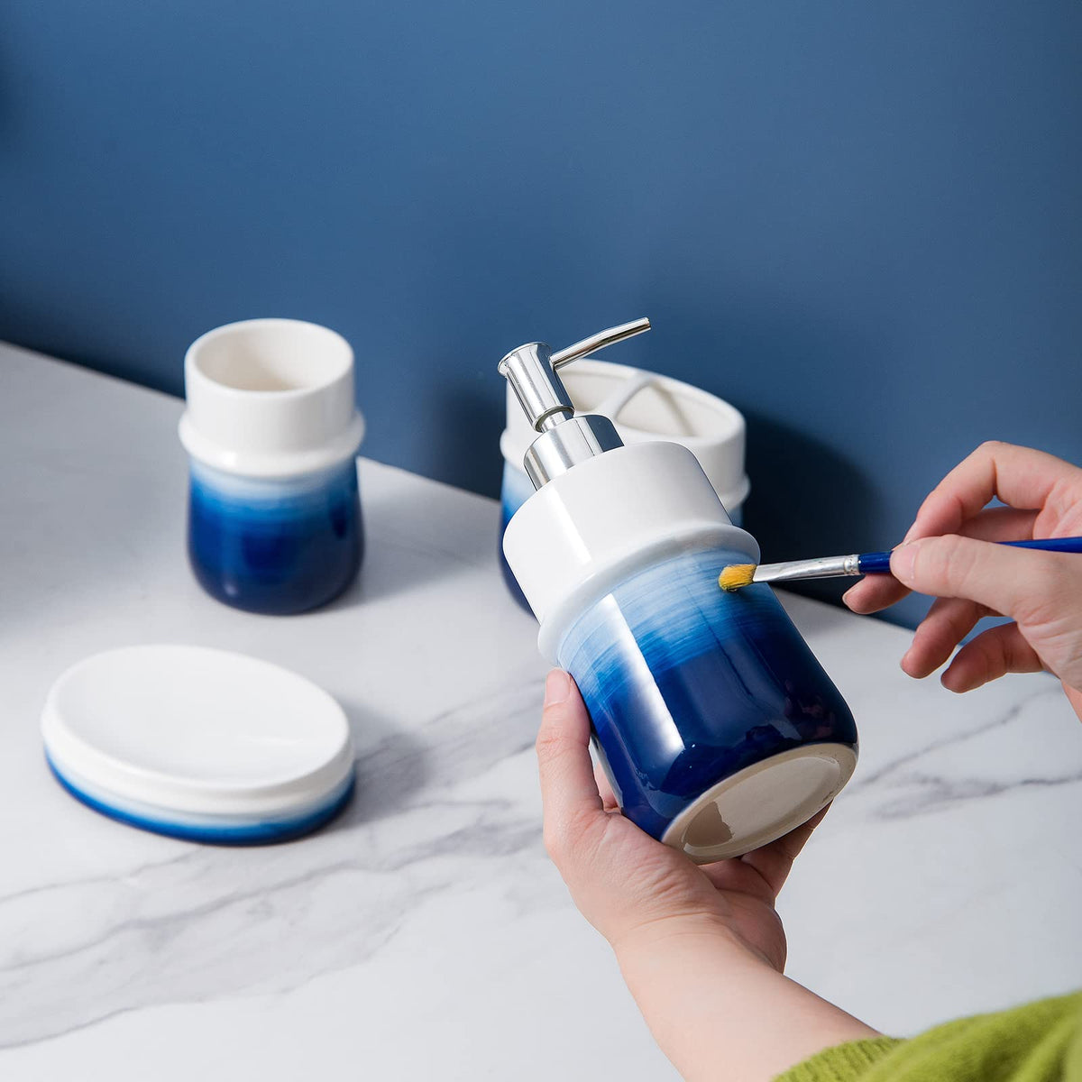 Ceramic 12Oz Soap Dispenser for Kitchen