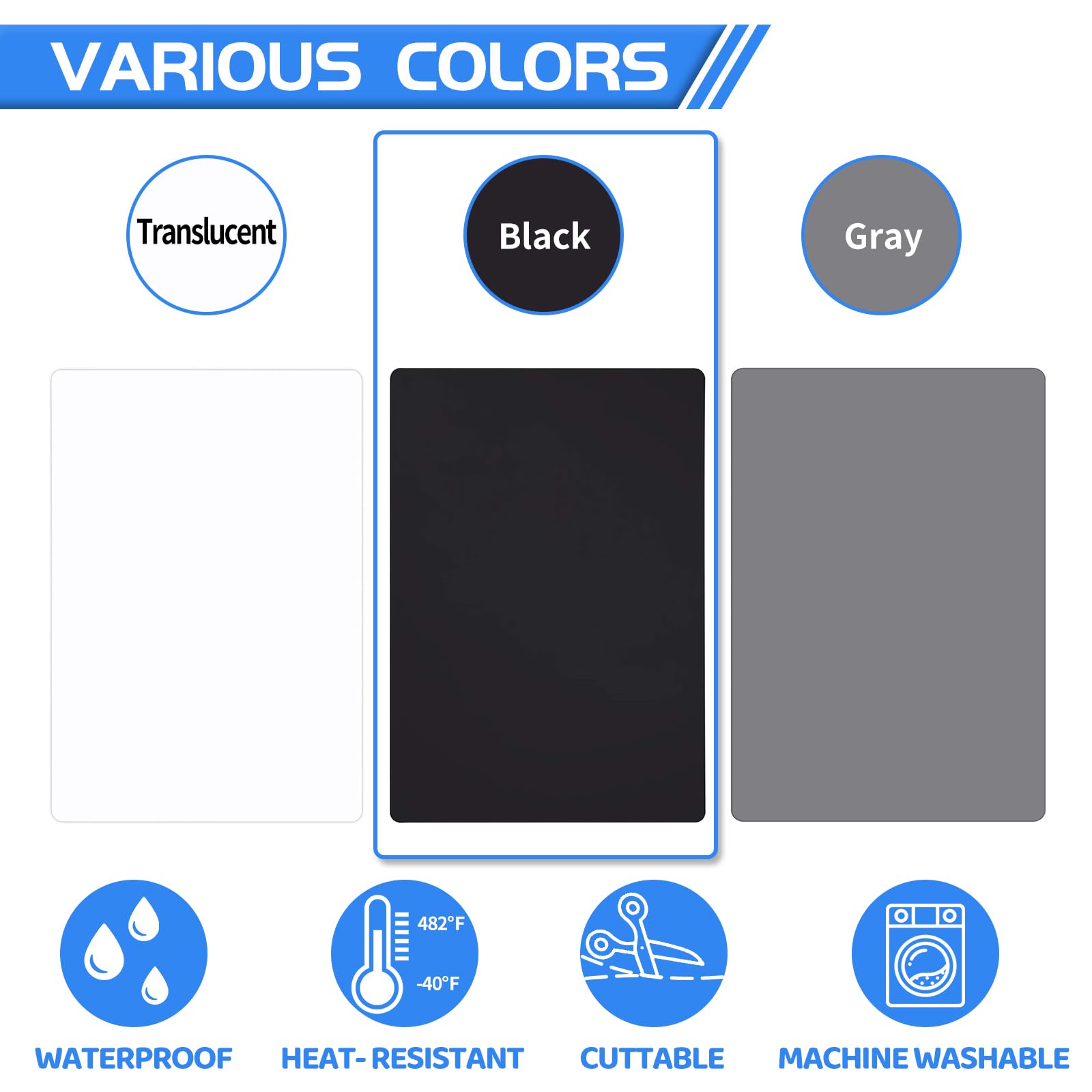 Silicone Mat 36"x 23.6" Heat Resistant Mats for Countertop Protector