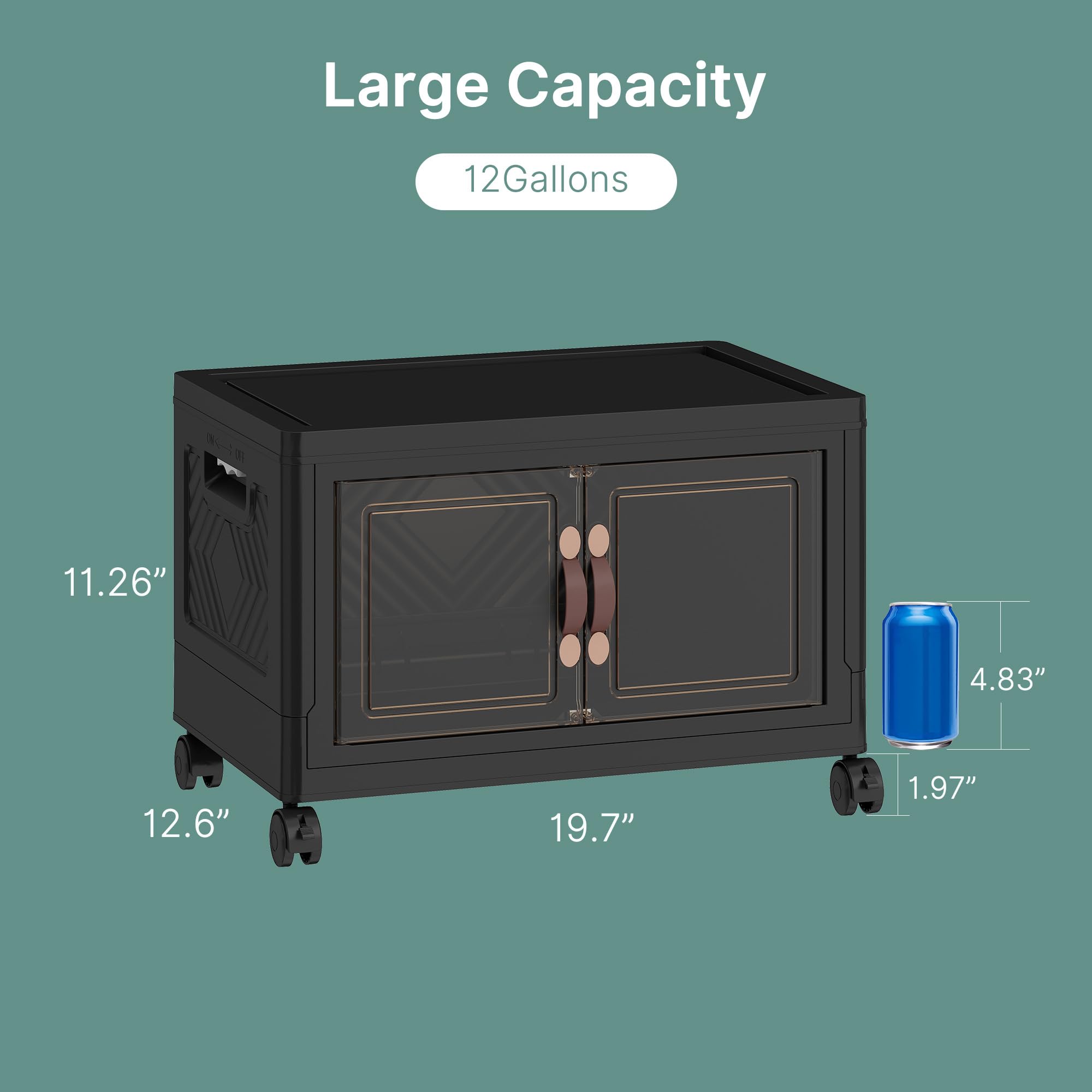 240QT Lockable Plastic Storage Bins (5 Count)