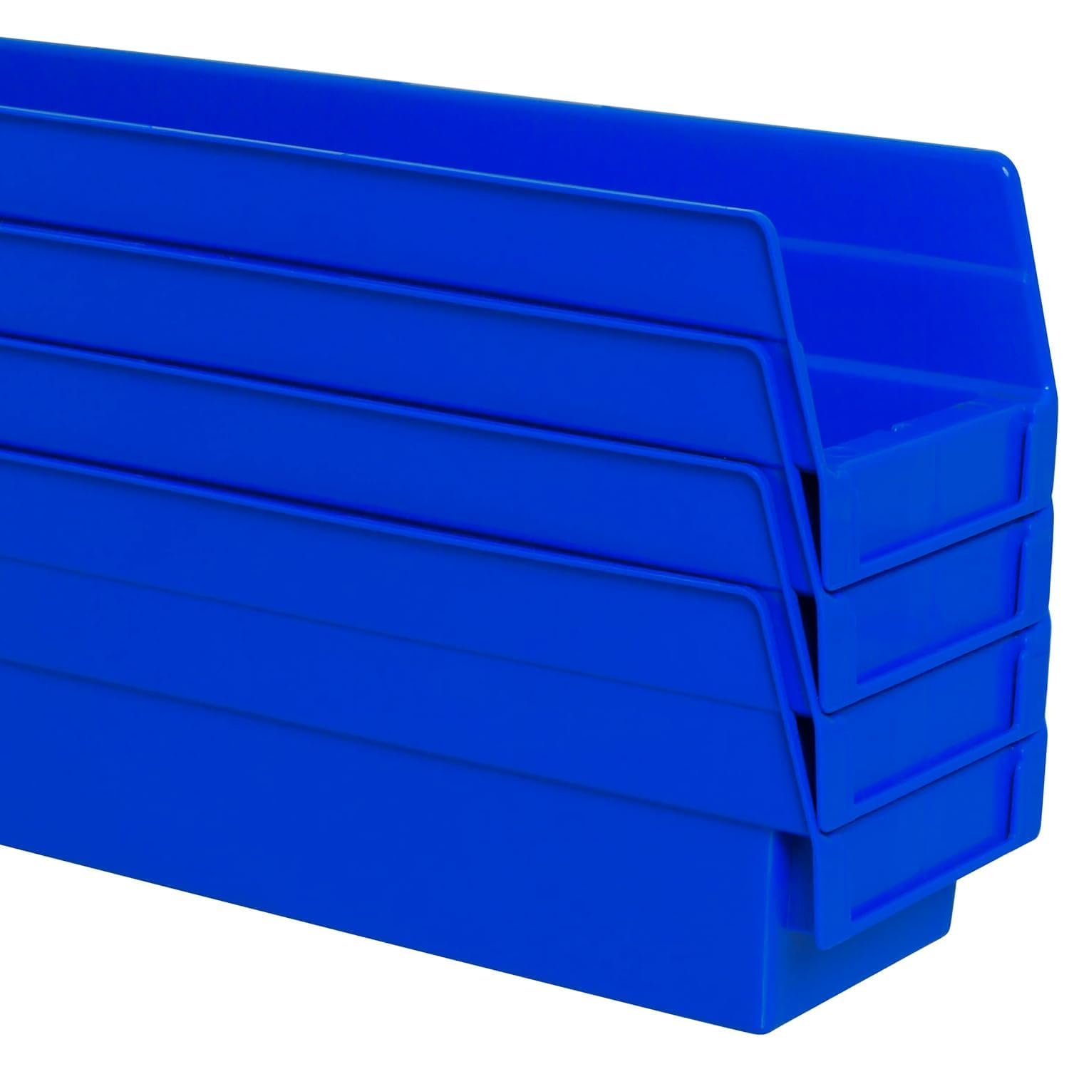 30120 Heavy Duty Plastic Shelf Bins (24 Count)