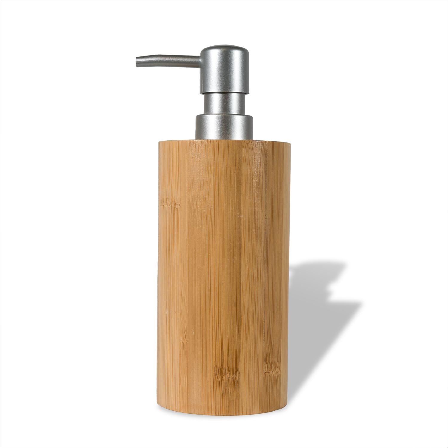 Natural Bamboo Cylindrical Soap Dispenser