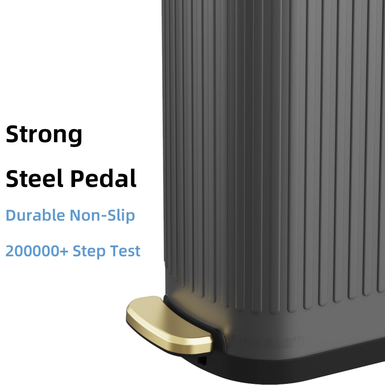 2.6 Gallon Slim Bathroom Trash Can with Soft Close Lid