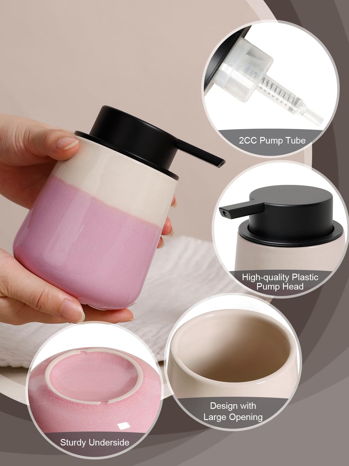 Ceramic Foaming Soap Dispenser