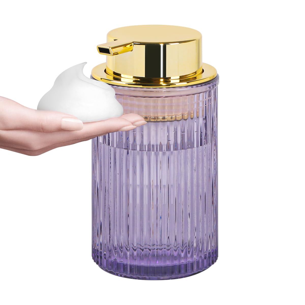 Foaming Soap Dispenser Purple Glass Foam Hand Soap Dispenser