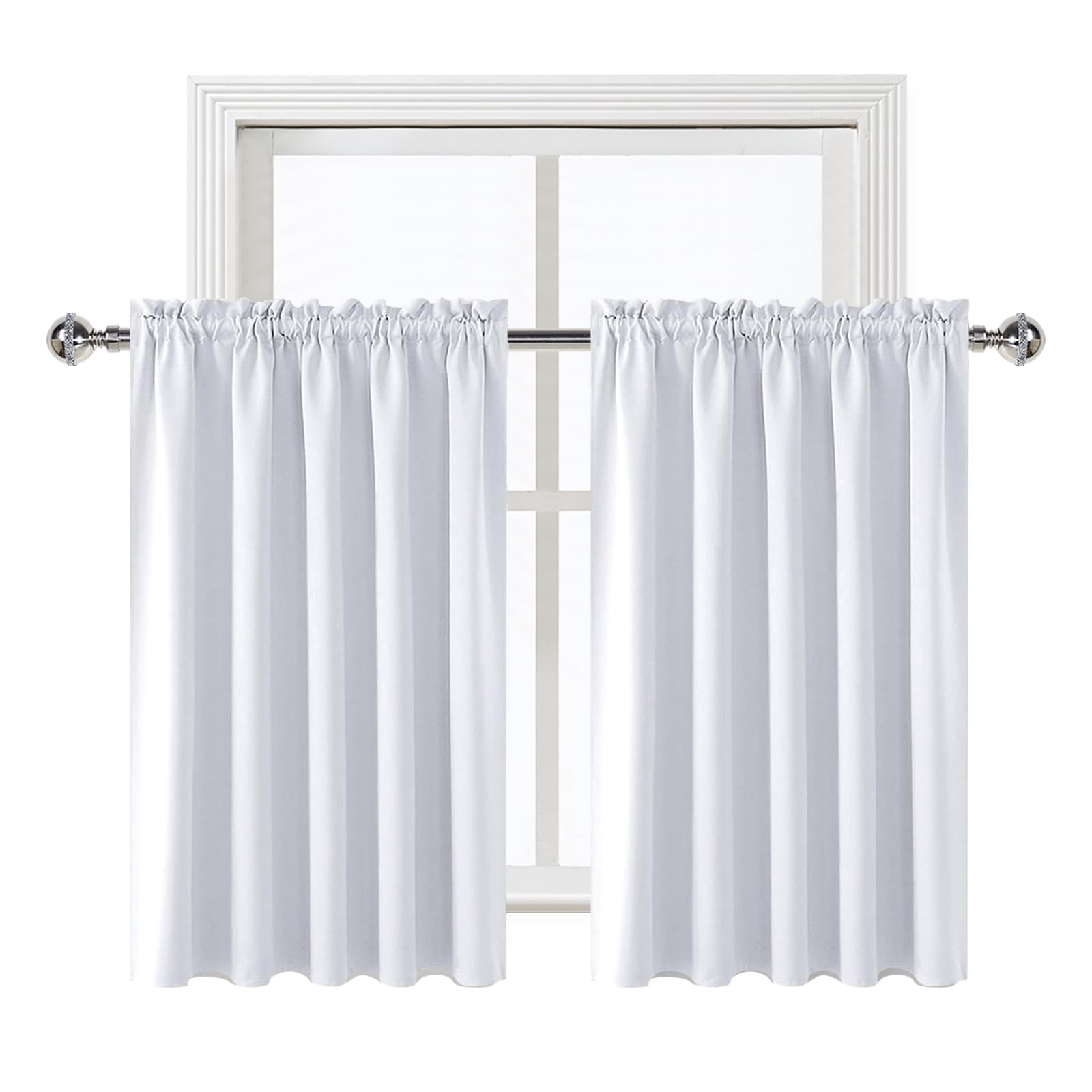 Short Blackout Curtains 52 x 36 Inch Long for Kitchen RV Bunk 2 Panels (2 Count)