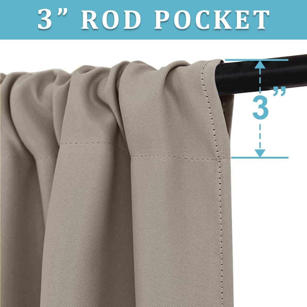 Short Blackout Curtains for Bedroom (2 Count)