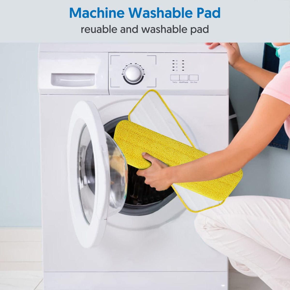 7 Pack Washable Mop Pads for Swiffer PowerMop (7 Count)