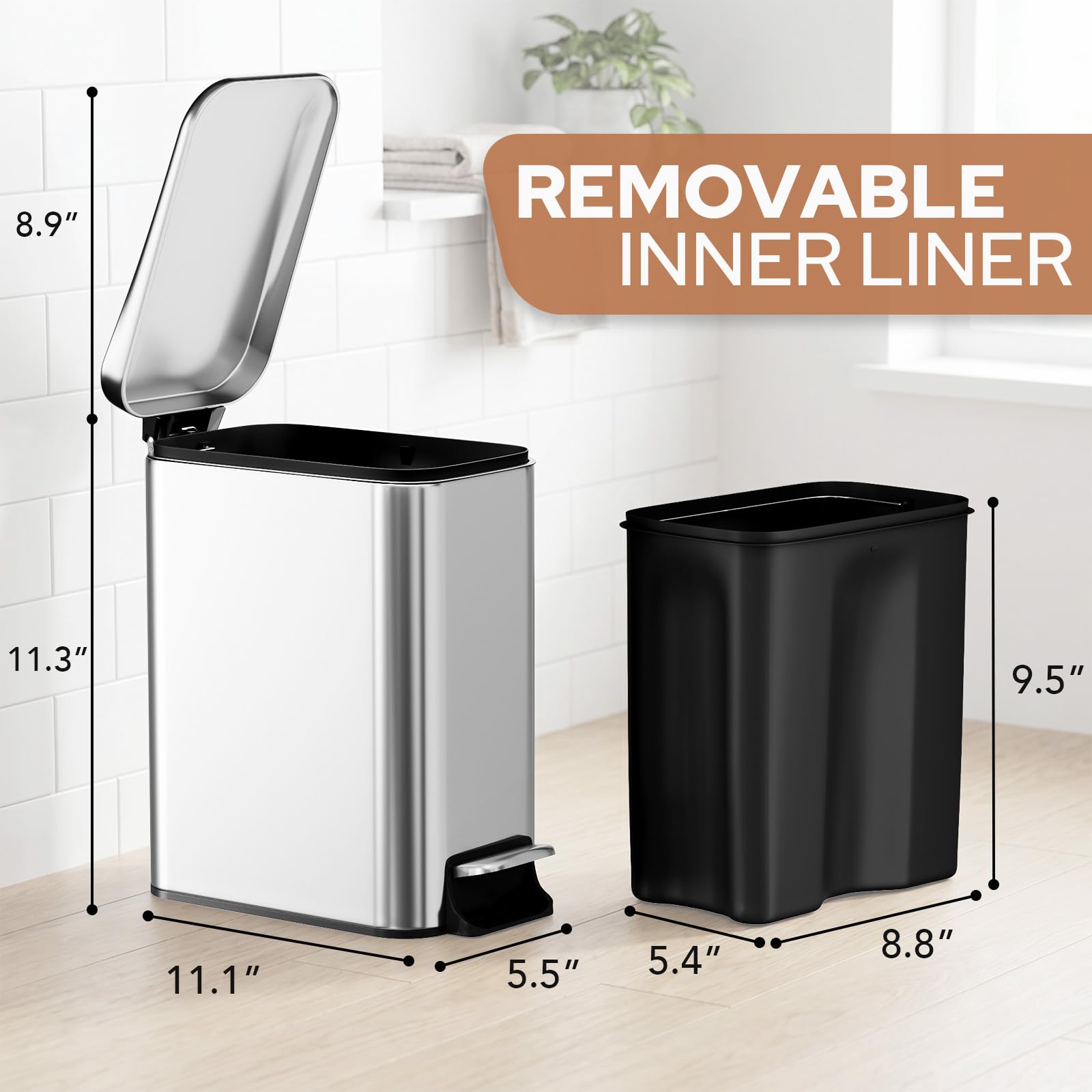Small Bathroom Trash Can w