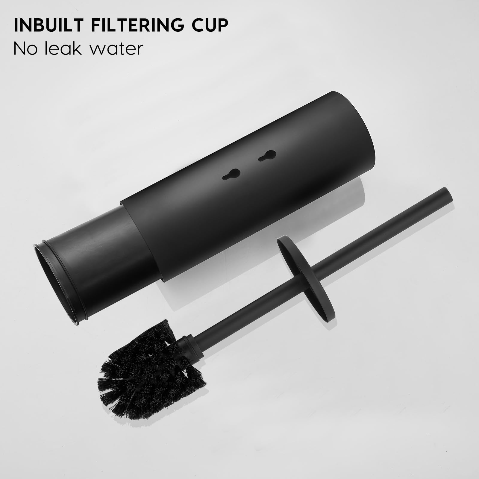 Black Toilet Brush with Dual