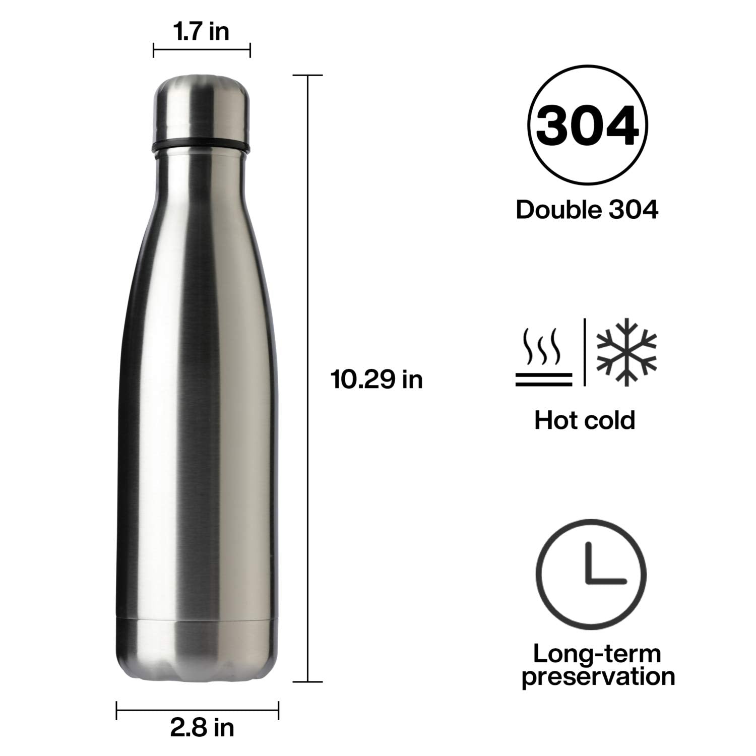 17oz Sport Water Bottle Vacuum Insulated Stainless Steel Leak