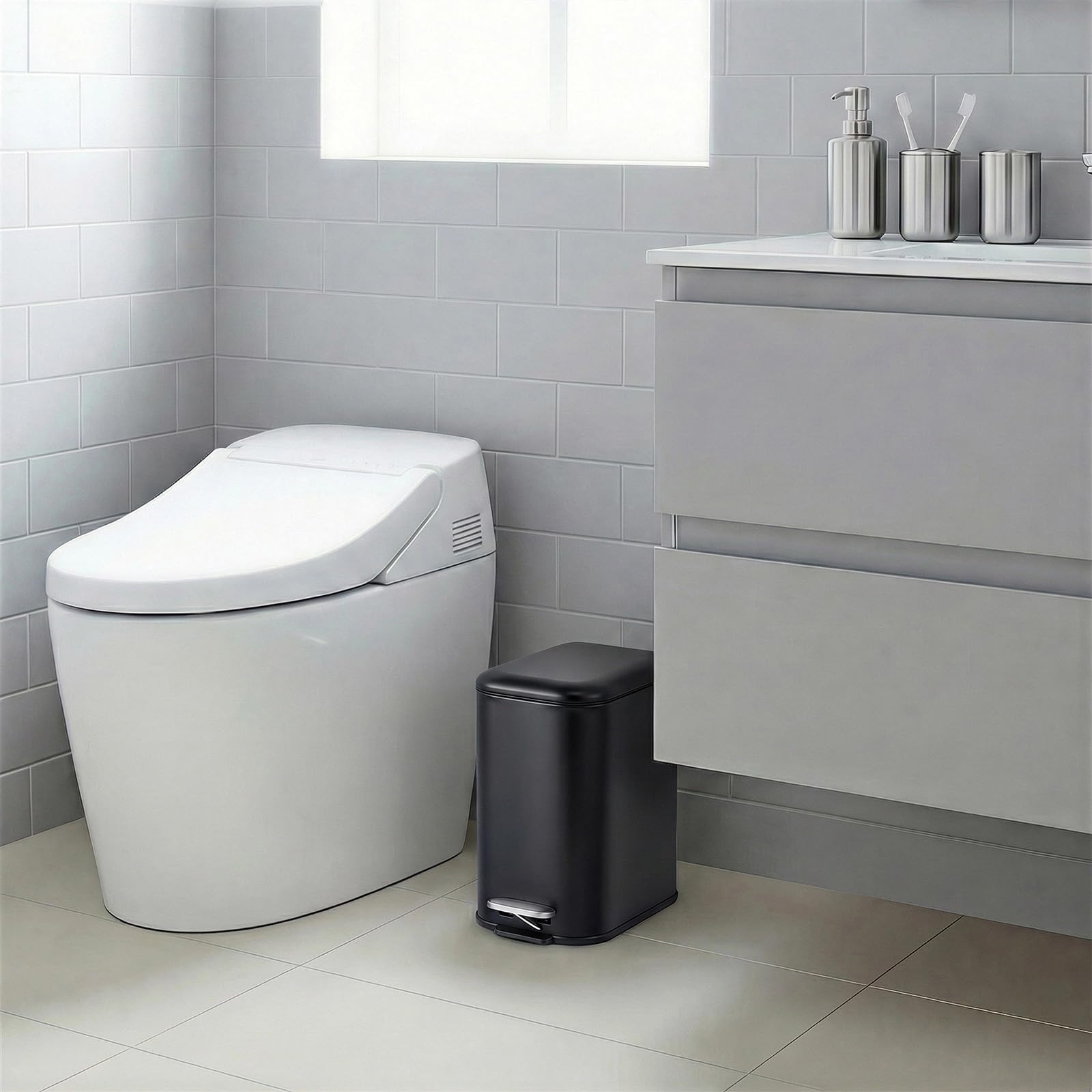 1.3 Gallon Bathroom Trash Can