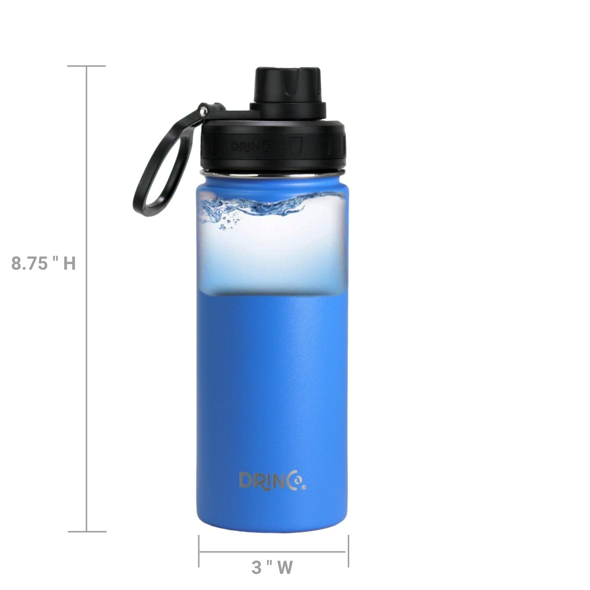 Stainless Steel Water Bottle Spout Lid Vacuum Insulated Double Wall Water Bottle Wide Mouth