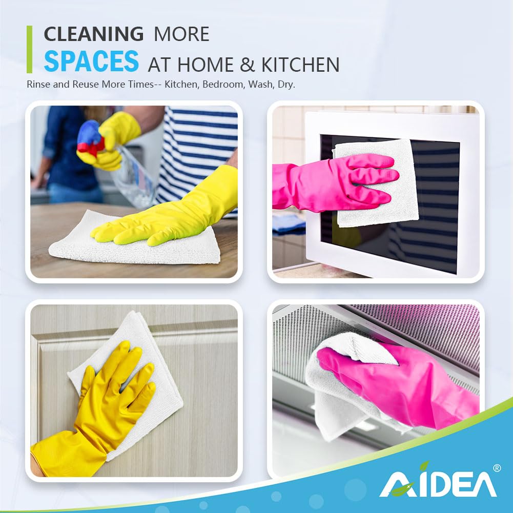 White Microfiber Cleaning Cloth (12 Count)