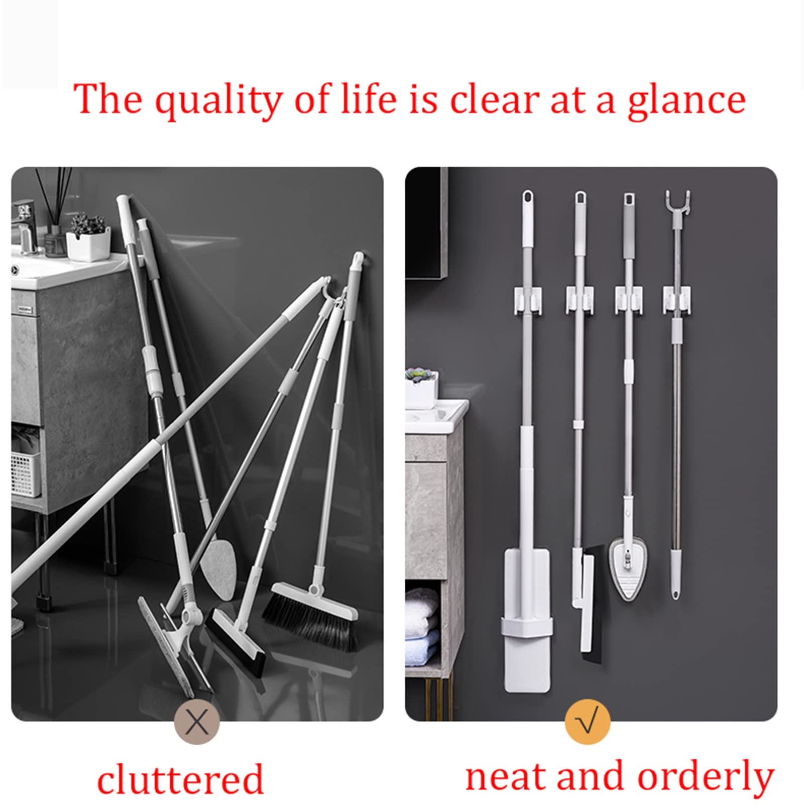 4 PCS Mop Stand Holder