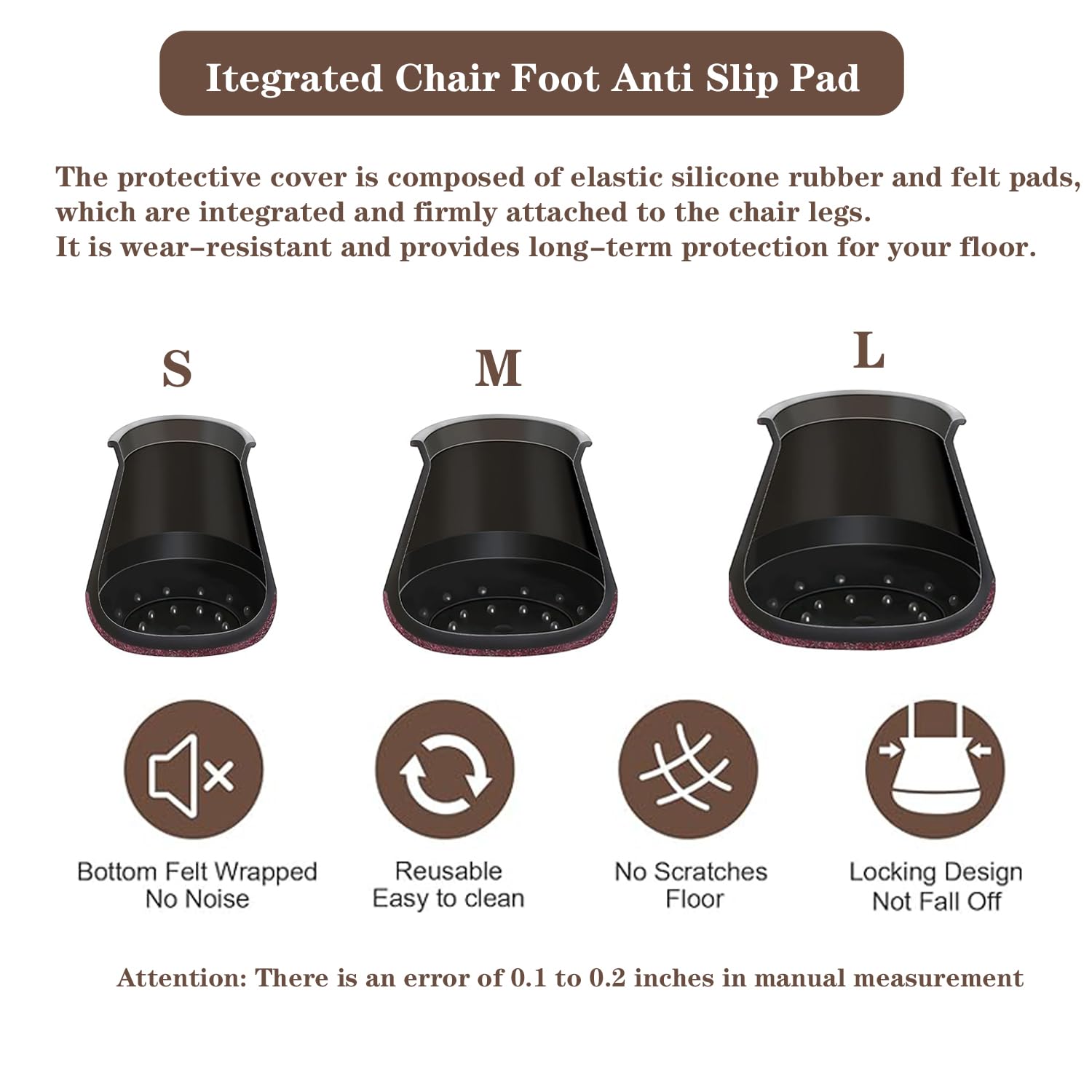 20 Pcs Chair Leg Floor Protectors for Hardwood Floors (20 Count)