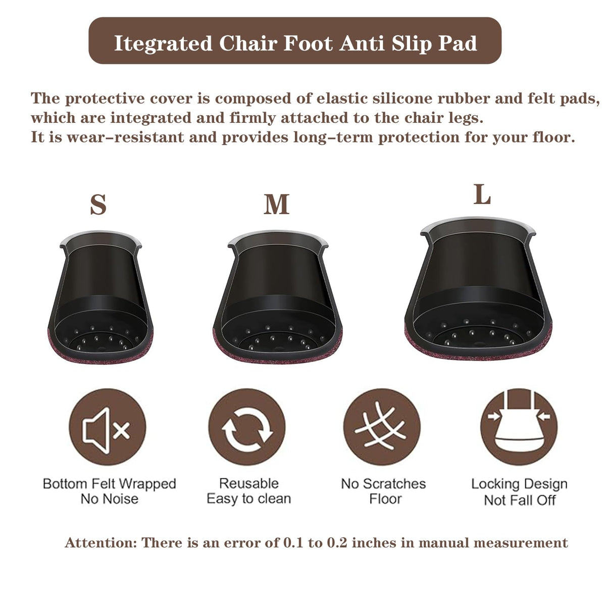 20 Pcs Chair Leg Floor Protectors for Hardwood Floors (20 Count)