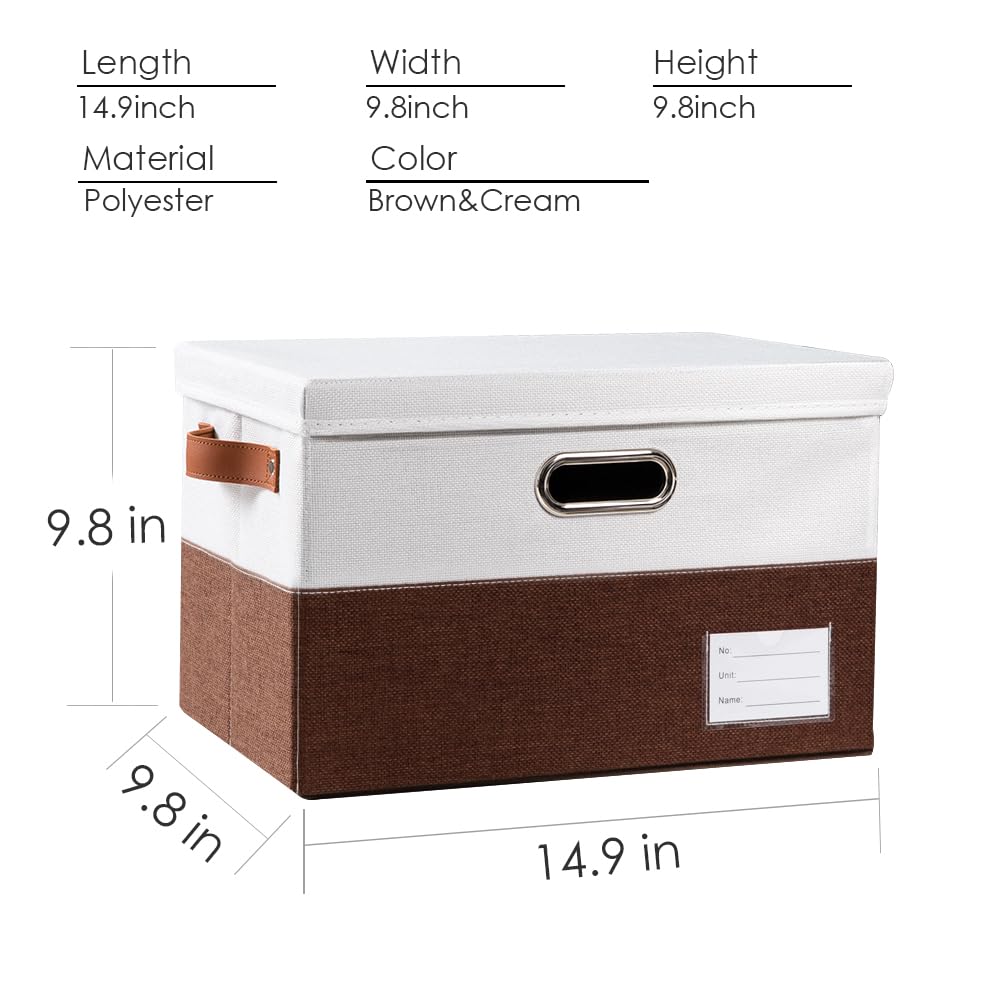 Foldable Storage Bins with Lids [3 (3 Count)