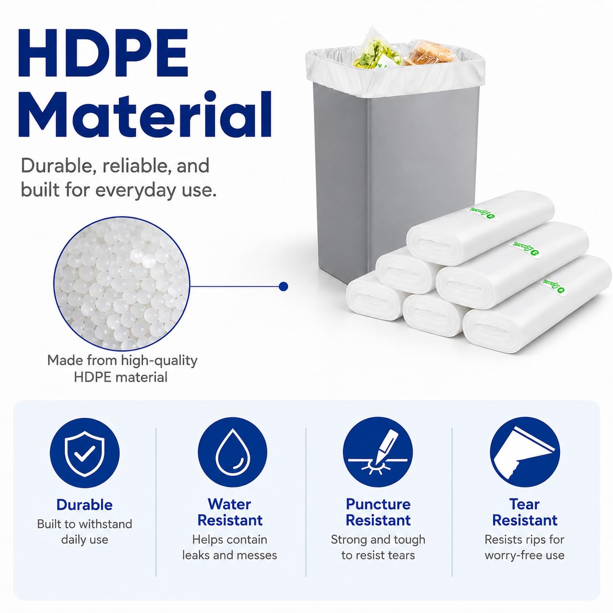 Small Trash Bags 3 Gallon 150 Counts 3 Gallon 3.1 Gallon 3.2 Gallon fit 10 liter Garbage Bags